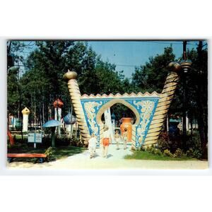 Storyland Village Garden Of Allah Fantasy 1950's Postcard Neptune New Jersey